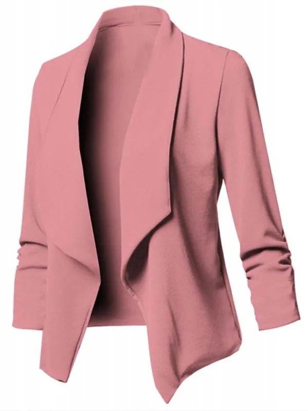 Women Slim Blazers Oversized S-5XL 12 colors Female Solid Long Sleeve Business Workwear Cardigans