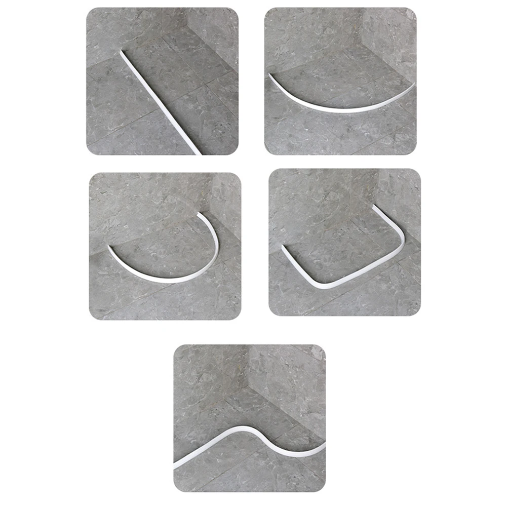 

Shower Dam Water Stopper Strip Silicone for Bathroom Floors Non Slip Water Barrier Dry and Wet Separation Grey