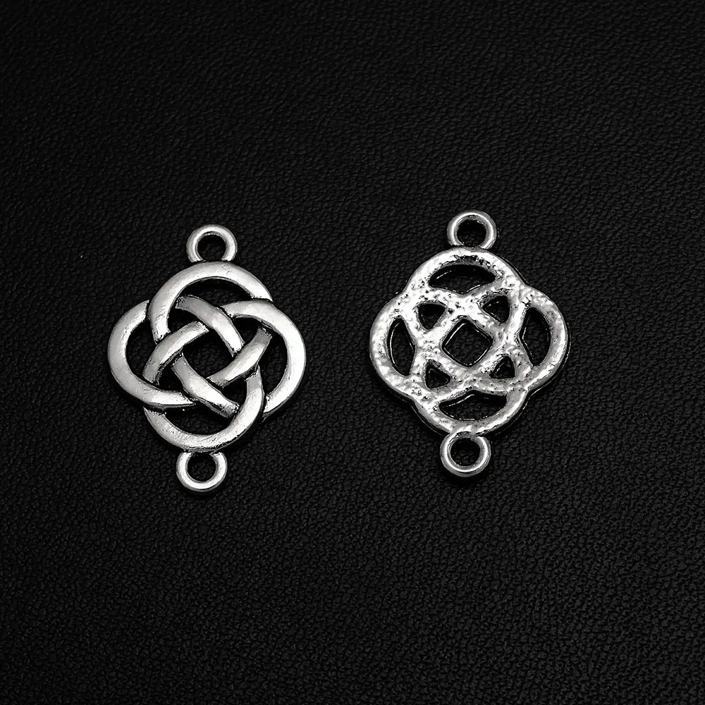 10pcs/Lots 18x25mm Vintage Witch Knot Charms Celtic Connector Pendants For DIY Jewelry Making Findings Supplies Accessories