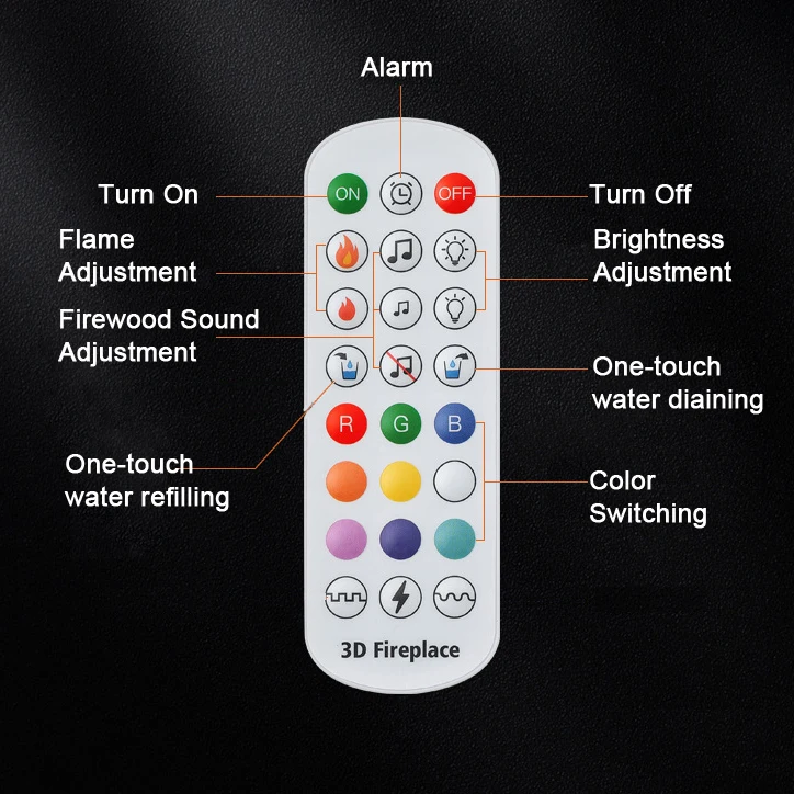 Smart Steam LED Flamme TV-Ständer dekorative Kamin 5 Jahre Garantie stille automatische Wasser 3D Wasserdampf elektrischen Kamin 3D Simulation des thermischen Energiekamins Wohnzimmer Flamme dekorative Wasserdampf Ka – Detail 18