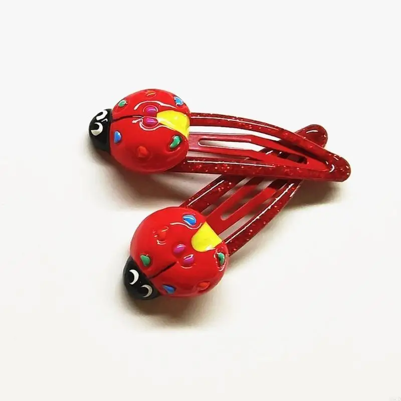 Barrette à cheveux dessin animé pour enfants, pince à cheveux Unique coccinelle, petite épingle à cheveux réaliste M6CD