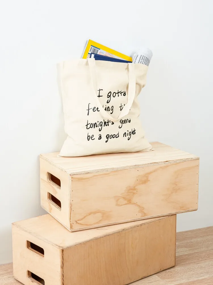 Black Eyed Peas - I Gotta Feeling Tote Bag foldable reusable bag cloth bag woman eco pack luxury women