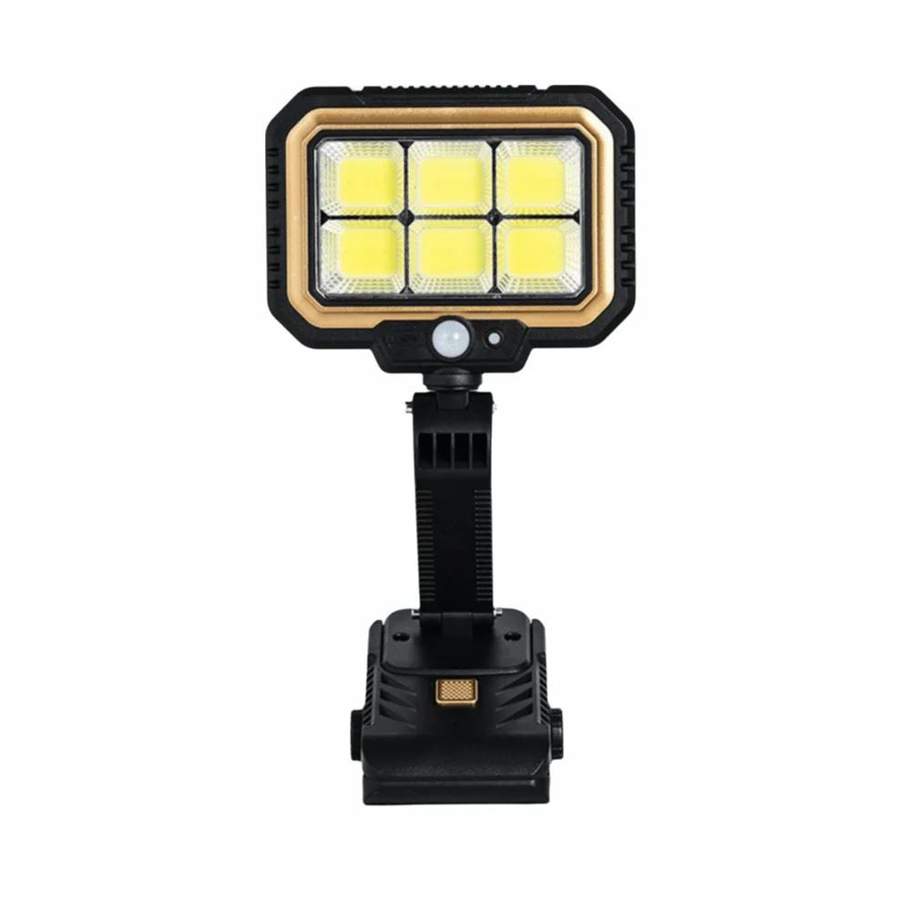 360° Rotatable Solar Clip Lamp Foldable Human Body Sensor Solar Street Light Rainproof Portable Outdoor Light Camping