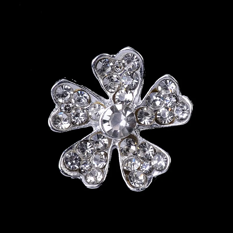 20pcs Sunflower Rhinestones Embellishments Vintage Gold Metal Flatback Buttons Apparel Bags Shoes Sewing Accessories DIY Crafts