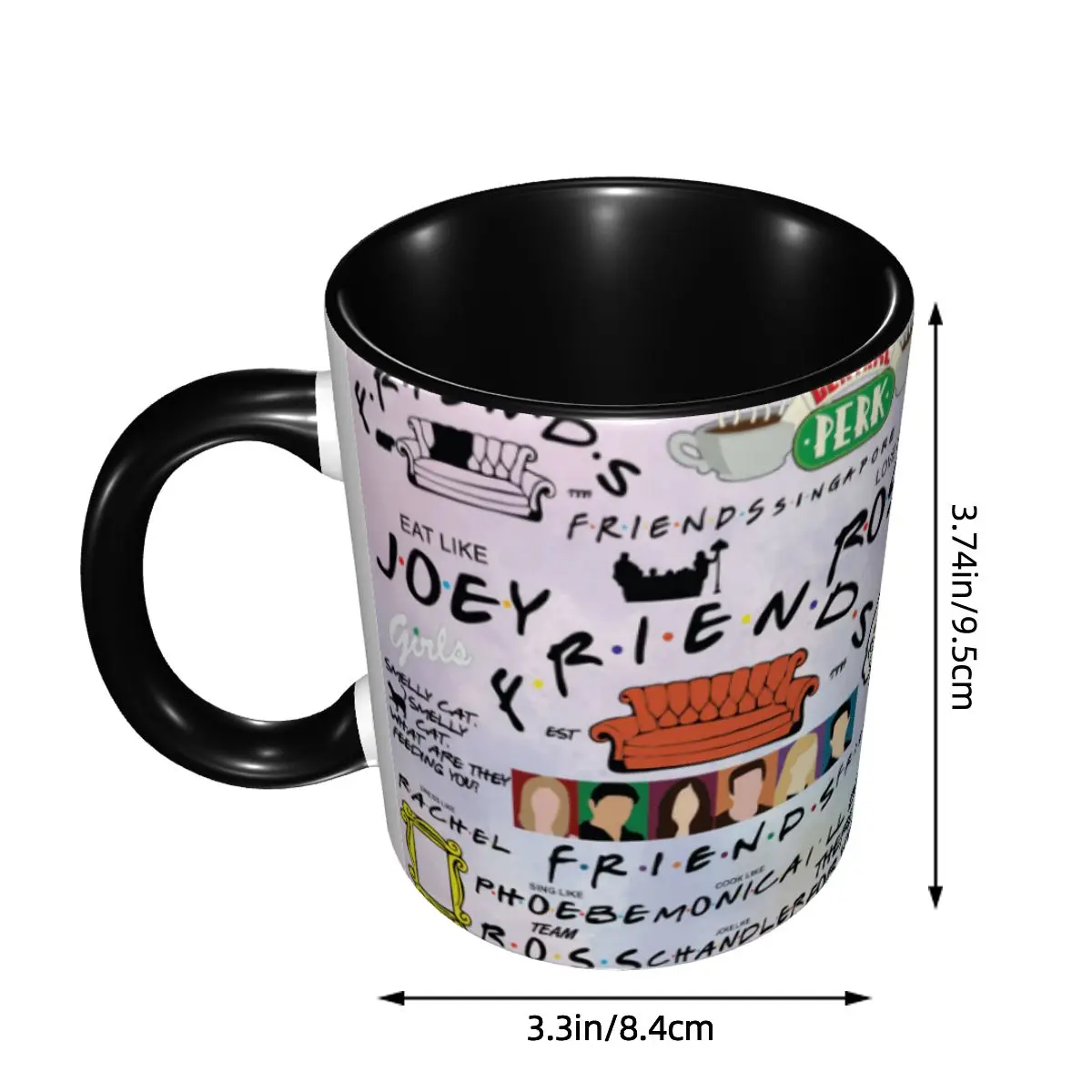 Customized Funny Friends Collage Coffee Mug DIY TV Show Ceramic Milk Tea Cups