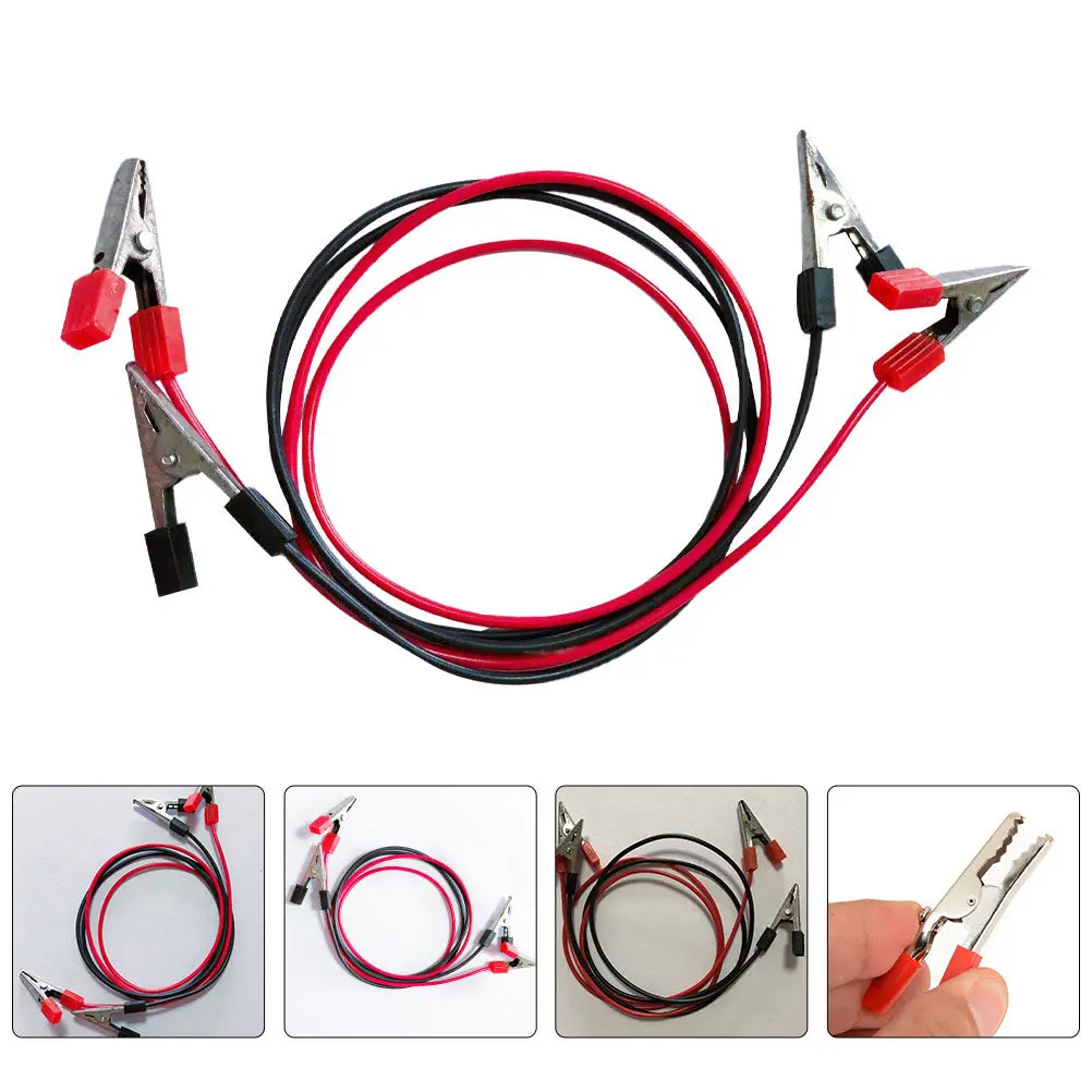 2Pcs Alligator Clip Test Leads Mini Metal Dual Ended Crocodile Clips for Electrical Testing Physics Teaching Test Wire