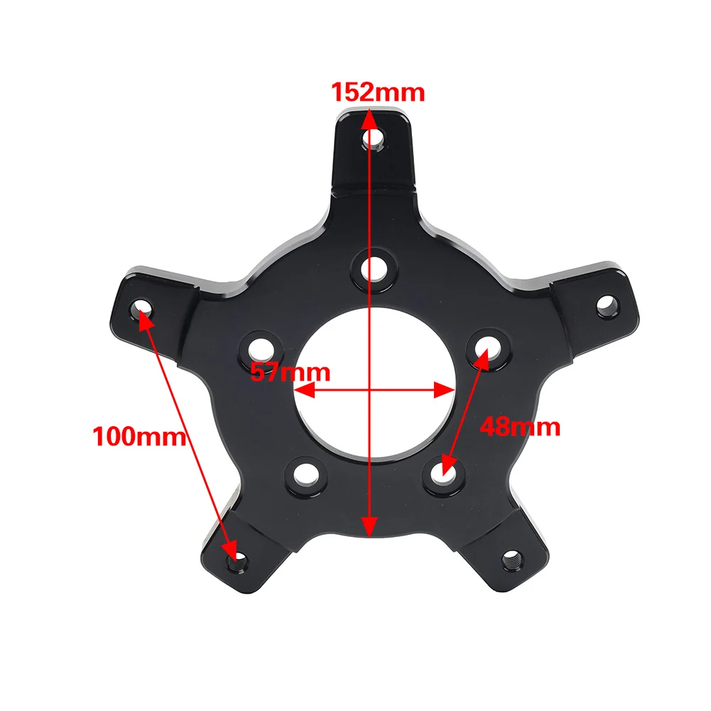 Black/Chrome Brake Rotor Adapter w/ Bolts Aluminium For Harley Touring Models Street Glide Special FLHXS FLHX 2014-2023