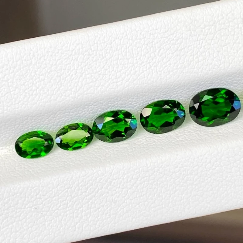 3mm*4mm To 8mm*10mm Oval Shape Natural Diopside Loose Gemstone High Quality Genuine Chrome Diopside Known As Russian Emerald - Image 4