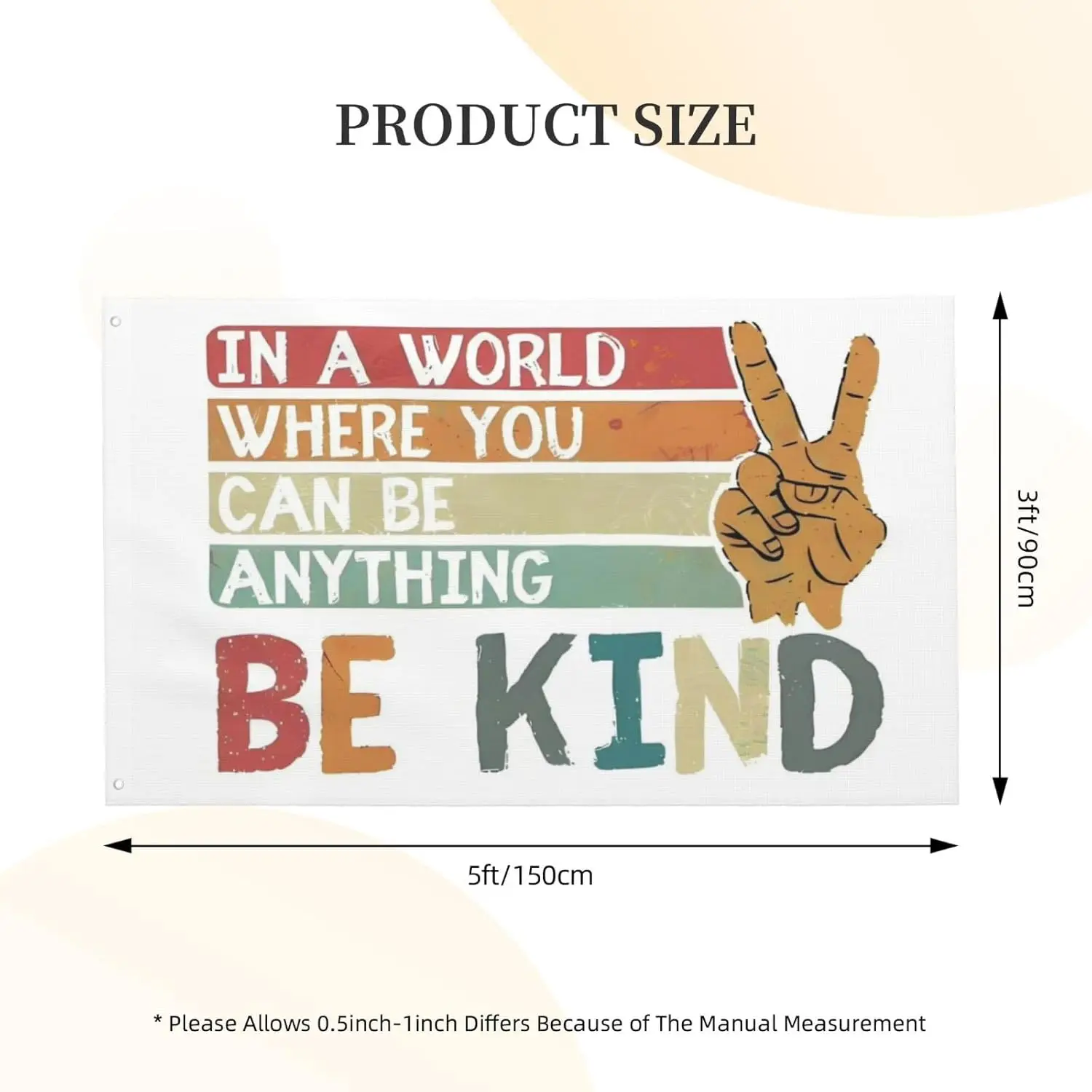 Flagicts 100% Polyester In A World Where You Can Be Anything Be Kind 2 Flag