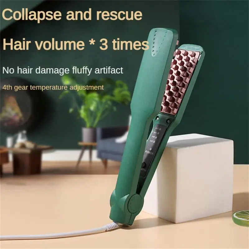 Professional Volumizing Hair Iron Ceramic 3D Grid Hair Crimper Curling Iron Corn Perm Splint Flat Iron Hair Styling Tools