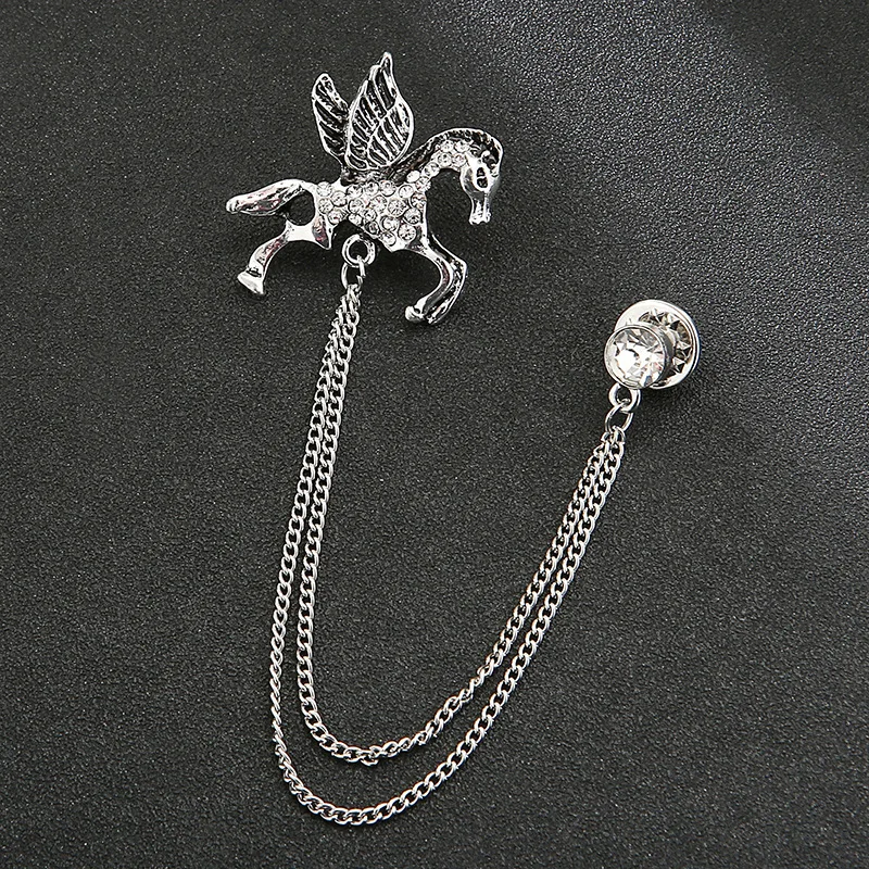 بقعة النسخة الكورية الرجال بيغاسوس مهدب بروش شخصية الرجال دعوى سلسلة بروش شارة الملحقات الرجعية #3