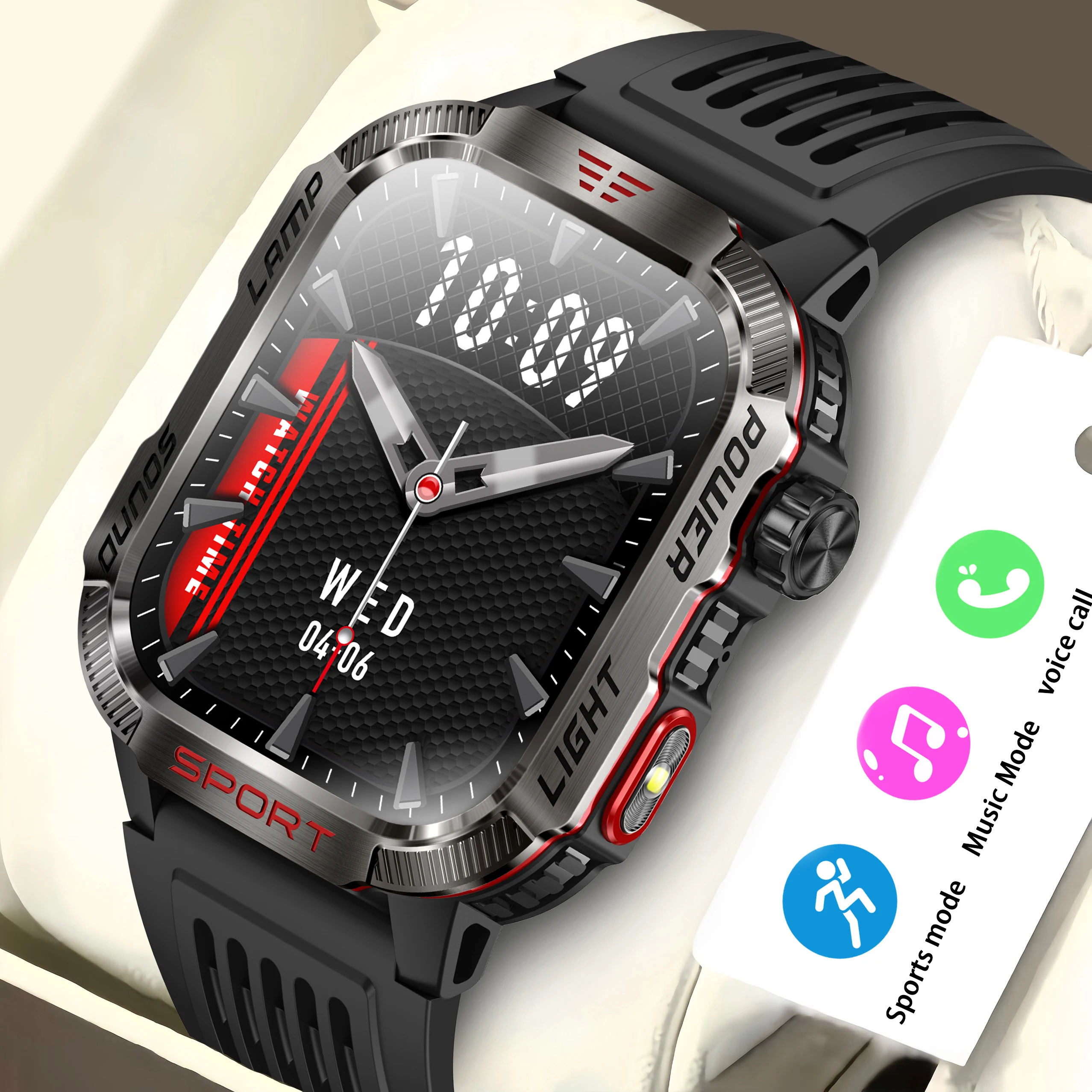 GEJIANnew smartwatch 20.1-inch high-definition TFT display screen 240 * 296 high-definition 128 sports modes men's smartwatch