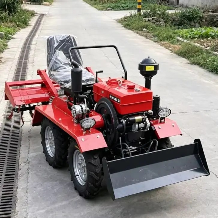 

Customized Energy-saving Wheeled Cultivator, Upgraded Four-wheel Ride-on Rotary Tiller, Hot-selling Farm Rotary Tiller