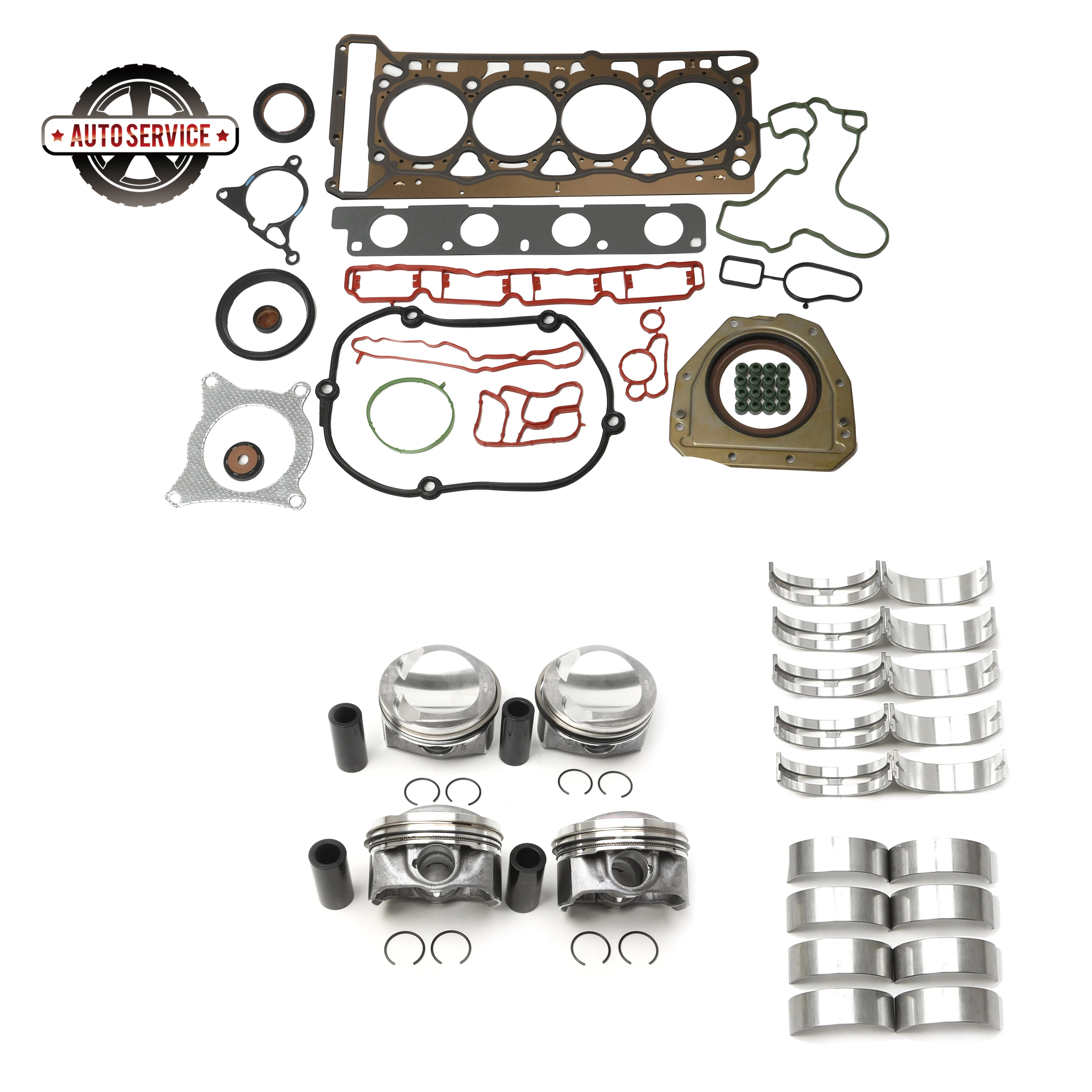 

06H107065DL Engine Repair Kit Pistons Pin 23MM Oversize 0.5MM For AUDI A5 A6 C7 Seat EXEO Skoda OCTAVIA II VW BEETLE PASSAT B6