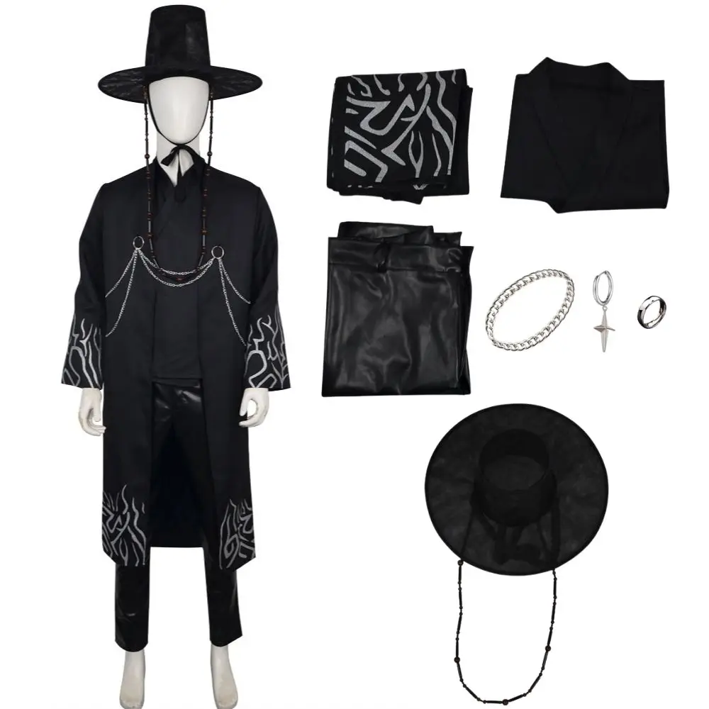 Demon Hunters Kpop Jinu Cosplay Saja Boys Costume Men Uniform Hat Group Idol Roleplay Outfit 2025 Halloween Disguise Suit