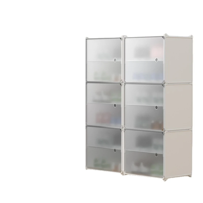 

Folding Shoe Box Storage Box Transparent Shoes Installation Fantastic Product-Free Shoe Rack Dustproof Shoe Cabinet