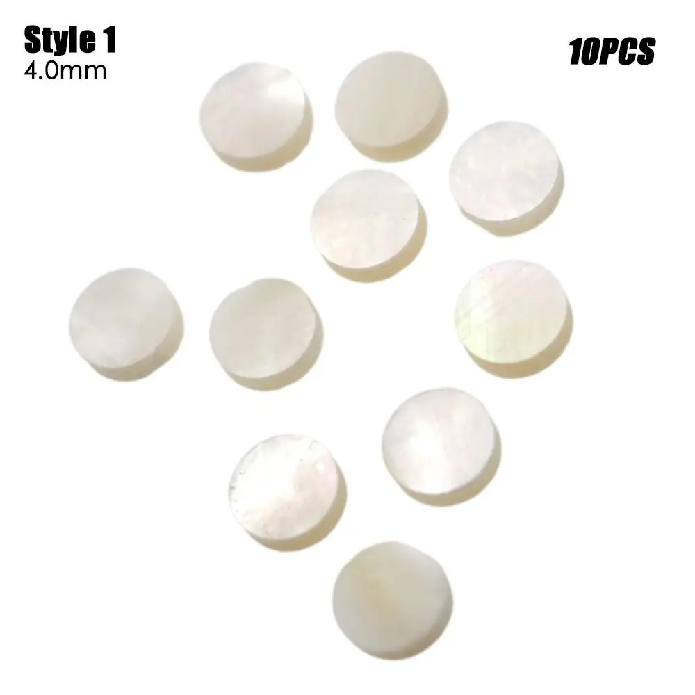 10 Uds. Piezas de 2/3/4/5/6*2mm para ukelele, incrustaciones de abulón acústico, puntos de puntuación, puntos de abulón, puntos de concha de perla