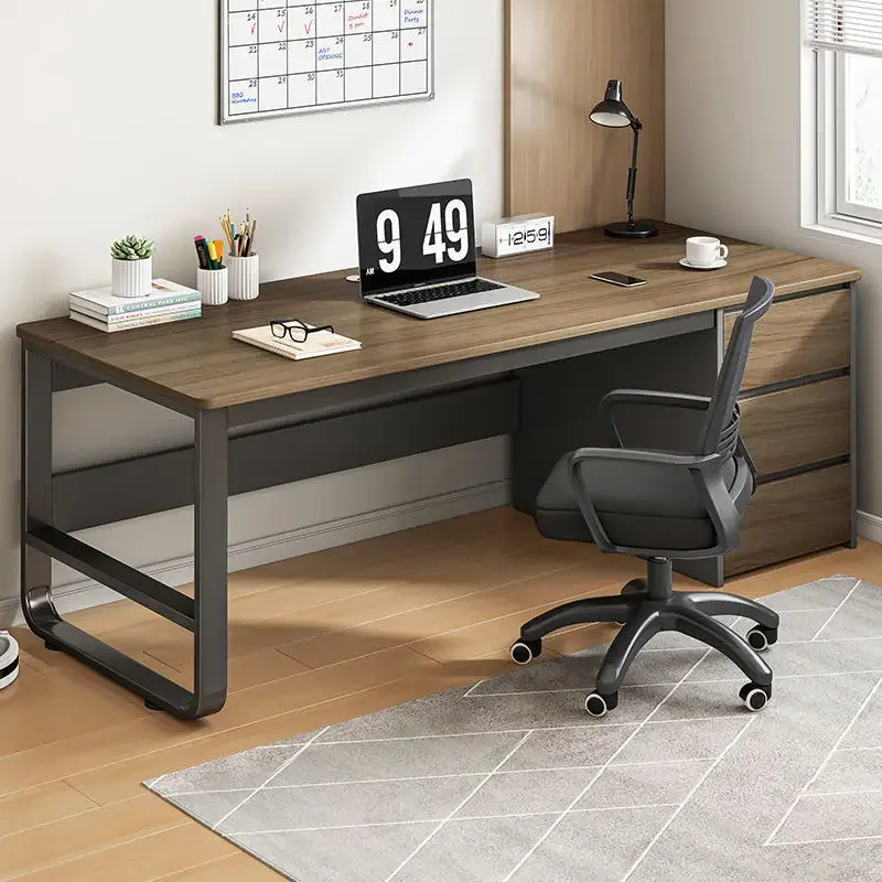 Desk Computer Desk Desktop Simple Home Student  with Drawer Bedroom Writing  Office Storage Table