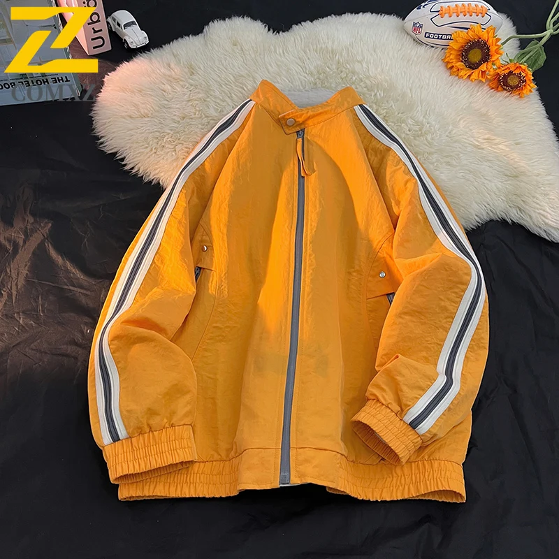 

EiAO Jacket Japanese Style Contrast Trim Water-Repellent Quick-Dry Men's Casual Coat for Streetwear Daily Lightweight Wear 2025