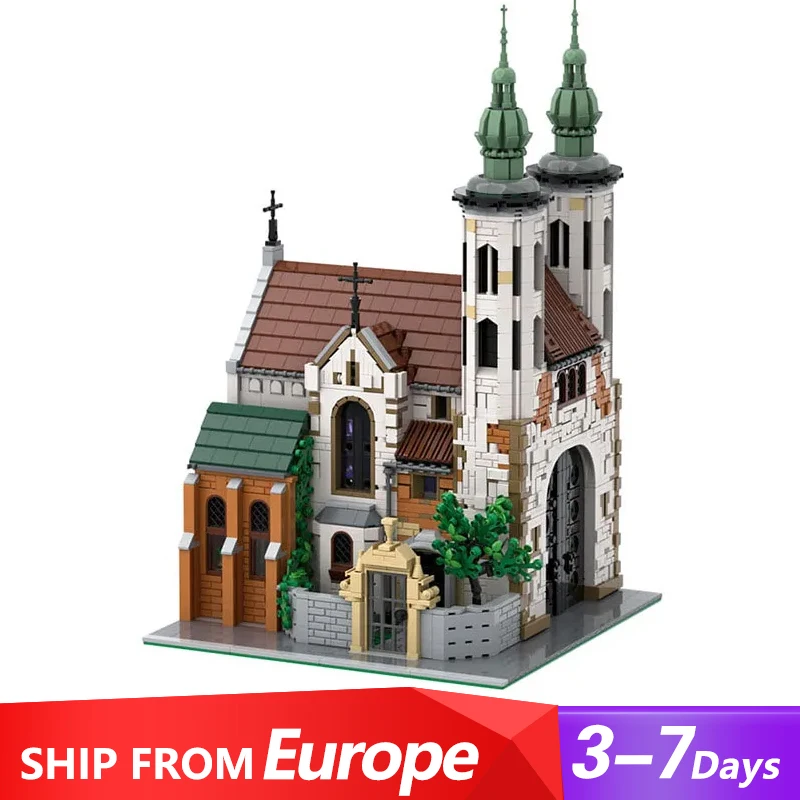 Creative Expert Modular Buildings City Street Scene MOC 124447 Church Model 3039PCS Building Blocks Brick Puzzle Toys for Gift