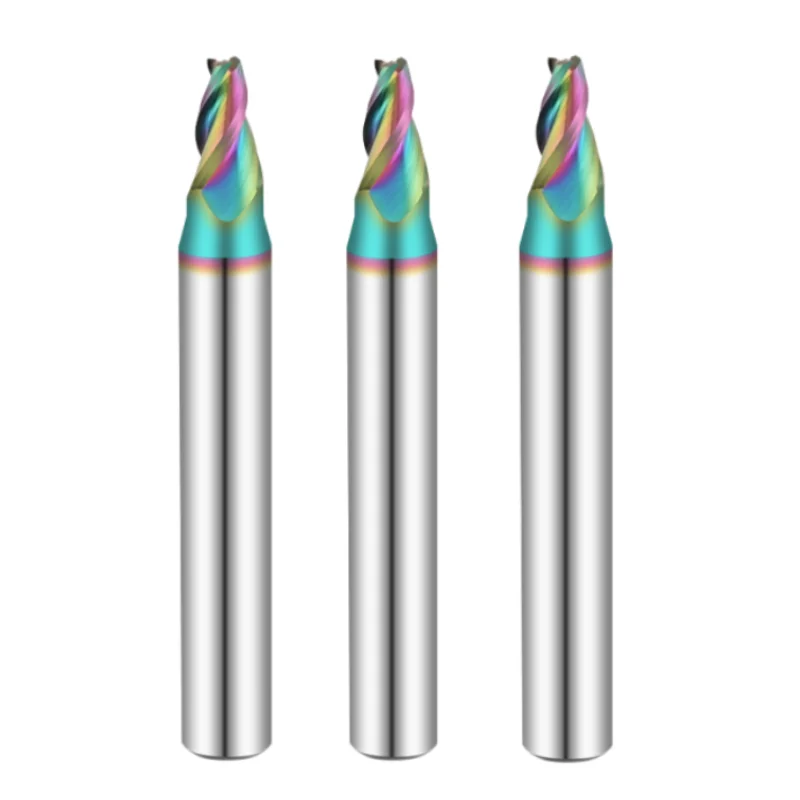 Integral Cemented Carbide Tungsten Steel Coated Taper Milling Cutter 0.5° 1° 2° 4° Processing Aluminum Flat Bottom Angle Knife