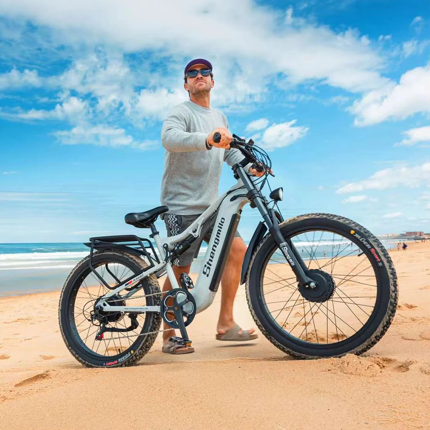 NEW S600 Dual Drive Electric Bike 26 inch Electric Bike Adult 2000W fire Electric Bike 48V17.5Ah Removable Battery Ele