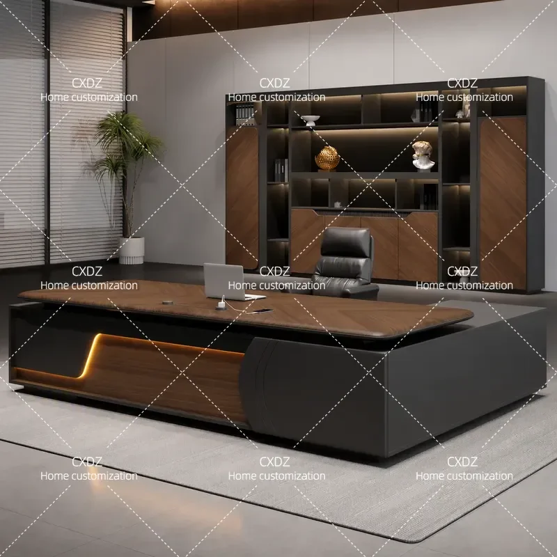 Boss table desk light luxury high-end office general manager desk 2026 new president desk and chair combination
