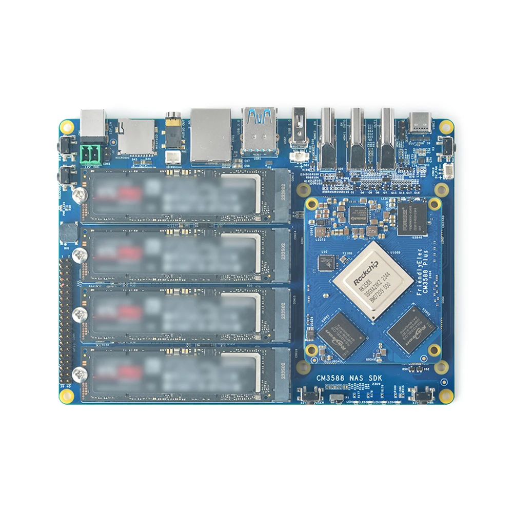 CM3588 Plus NAS Kit 32GB LPDDR5 Rockchip RK3588 Development Board PCIe 2.5G Ethernet Controller supports OpenWrt,Android,Linux