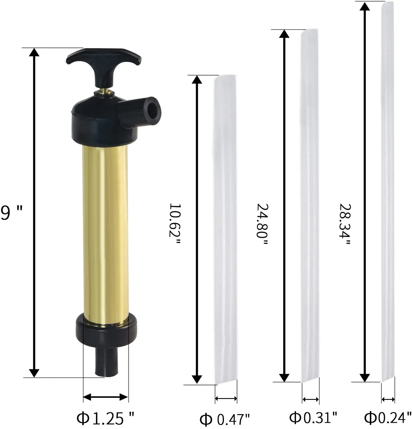 Marine Boat RV Oil Change Self Suction Action Of Brass Manual Pump