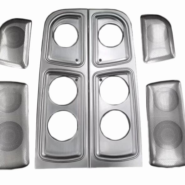 

Car Decoration Dashboard Speaker Silver Grille Car Audio System Cover