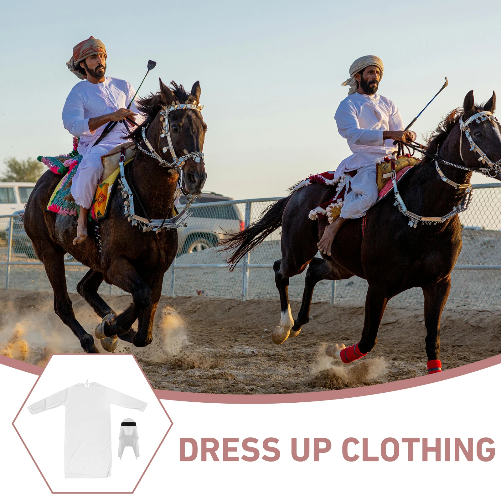 

1 Pc Arabic Prince Costume for Men Middle Eastern Traditional Party Dress Mens Costume Breathable Comfortable for Carnival