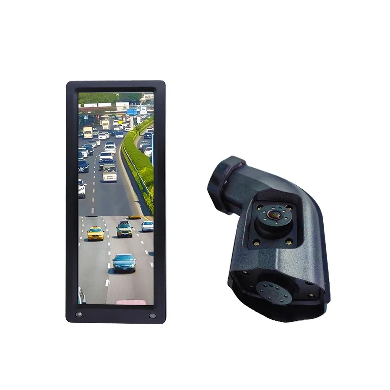 Dual Cameras Split Screen Electronics  rearview Mirror Night Vision AHD Camera Monitor System With Inbuilt DVR