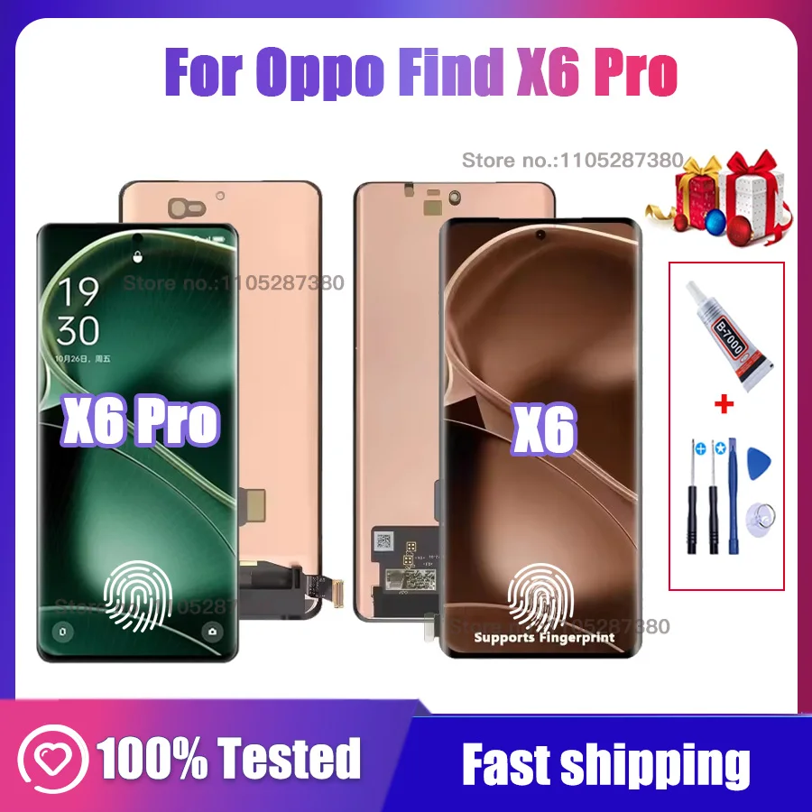 

Для OPPO Find X6 PGFM10 ЖК-дисплей с сенсорным экраном, запчасть для ремонта, 6.82 дюйма, оригинальный, для Oppo Find X6 Pro LCD PGEM110 PGEM10