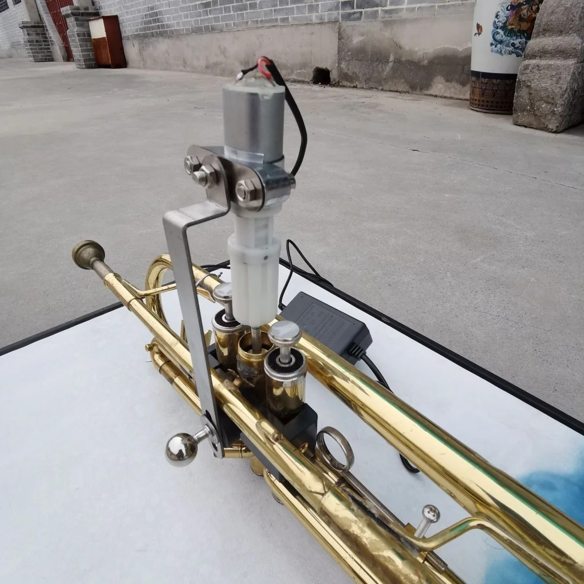 Electric Trombone Repair Tool Small Slide Polishing Bucket for Trumpet Maintenance Electric Grinding Assistant for Band Instrume