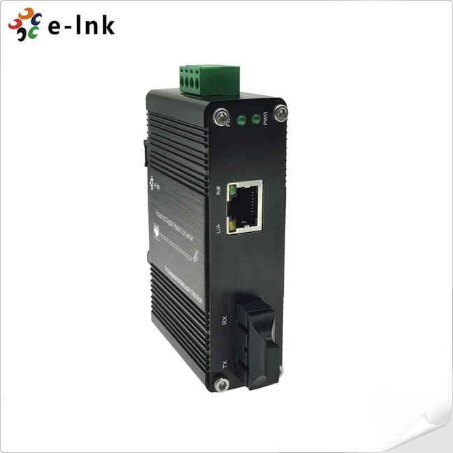 Mini convertisseur de médias industriel 1000BASE-X à 10 100 1000BASE-T 90W PoE++