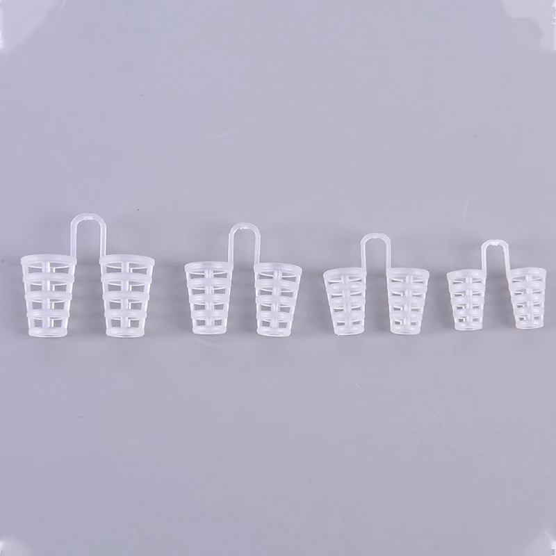 {#} 1pc Anti Snoring Device Aid Sleeping Soft Safe Silicone Boxed Comfortable Nasal Dilators Stop Nose Clips 4 Sizes