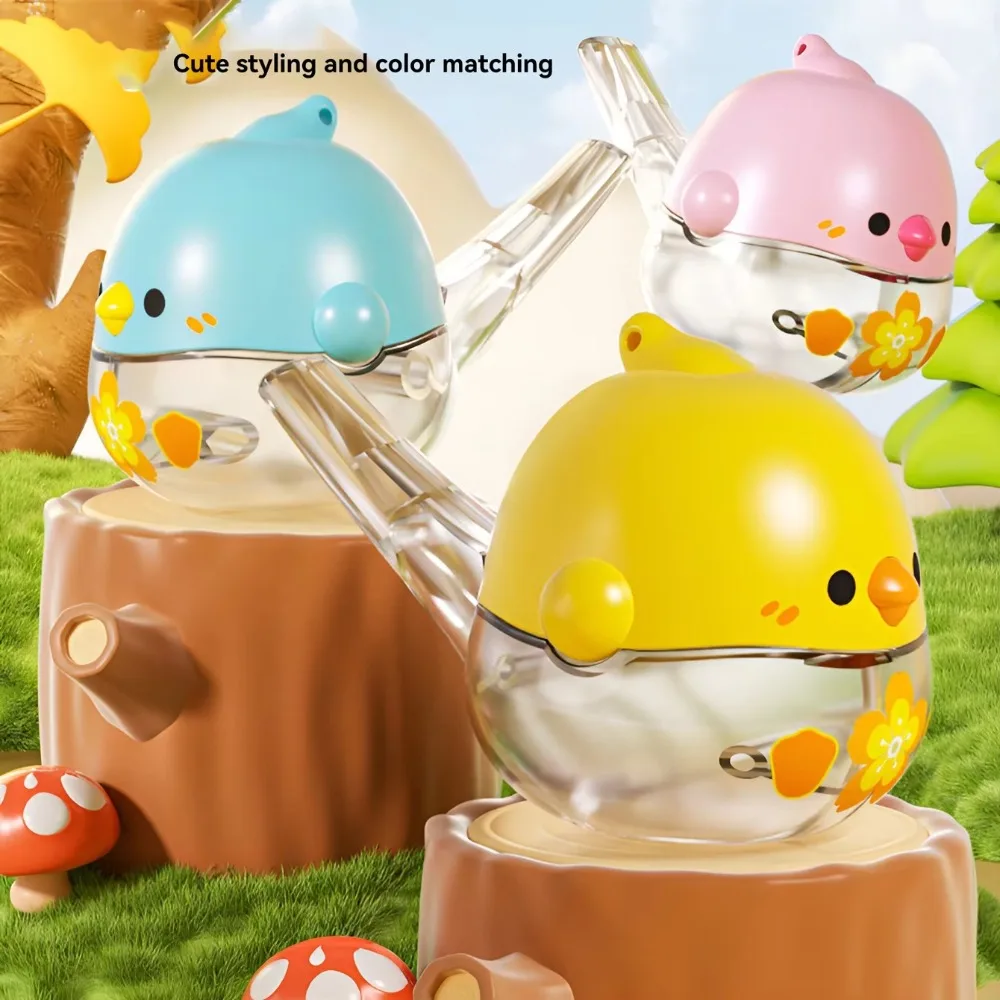 

Cute Mouth Muscle Training Water Bird Whistle Transparent Cartoon Whistle Can Add Water Music Instrument Babies