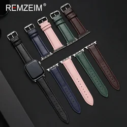 Man Woman Leather Band for Apple Watch Ultra SE 10 9 8 7 6 5 4 3 Belt for Iwatch 38/40/41/42/44/45/46/49mm Watchband