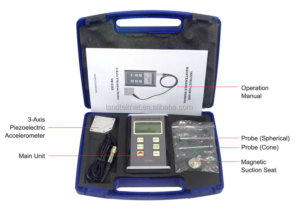 Versnellingsmeter Voor Trillingstestapparatuur Met Draagbare Trillingsmeter