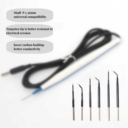Imagen 2 del producto Electrodo activo de tungsteno Electrocautería de alta frecuencia Electrocoagulador 5 cm/6 cm/7 cm Aguja
