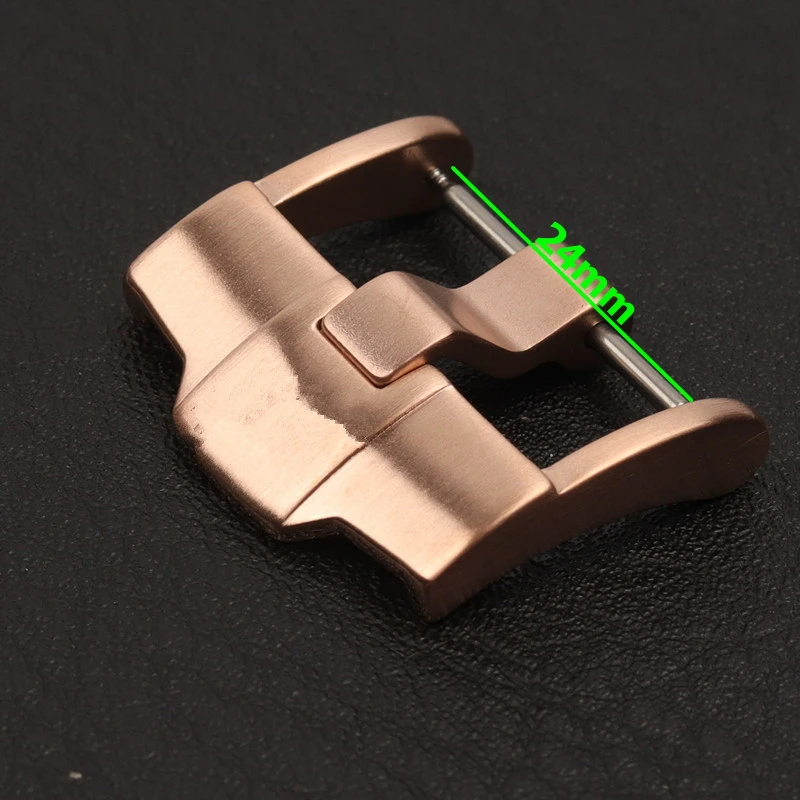 الصلبة الفولاذ المقاوم للصدأ ساعة بوتيوم ، AP المطاط سيليكون حزام من الجلد ، إبرة مشبك ، الفولاذ الأسود ، الذهبي الوردي ، 18 مللي متر ، 20 مللي متر ، 24 مللي متر