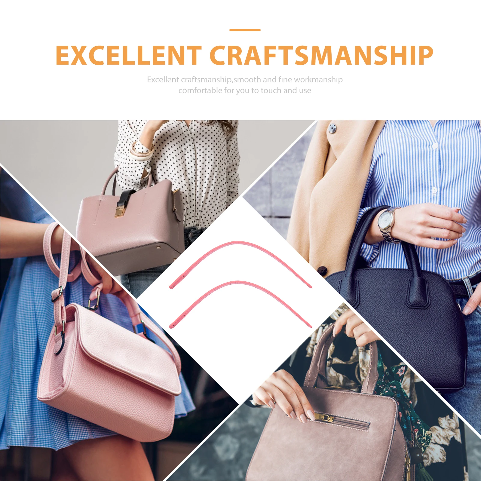 

1Pair 30Cm PU Handbag Strap Replacement Sturdy Shoulder Strap for Bag Handle Repair DIY Fashion Accessory