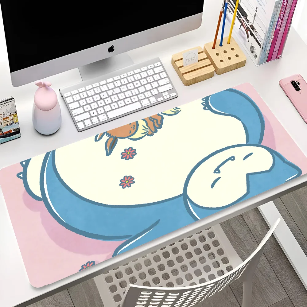 1pc Snorlax Illustration'S Non-slip Mouse Pad Suitable For Office Computers Laptops E-sports Game Desk Mats XXL Keyboard