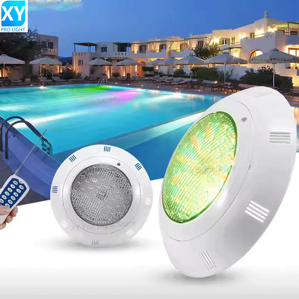 

35W 25W RGB LED Swimming Pool Light 45W IP68 Waterproof Outdoor 18W UnderWater Lights Pond 6W 9W 12W LED Piscina Luz Spotlights