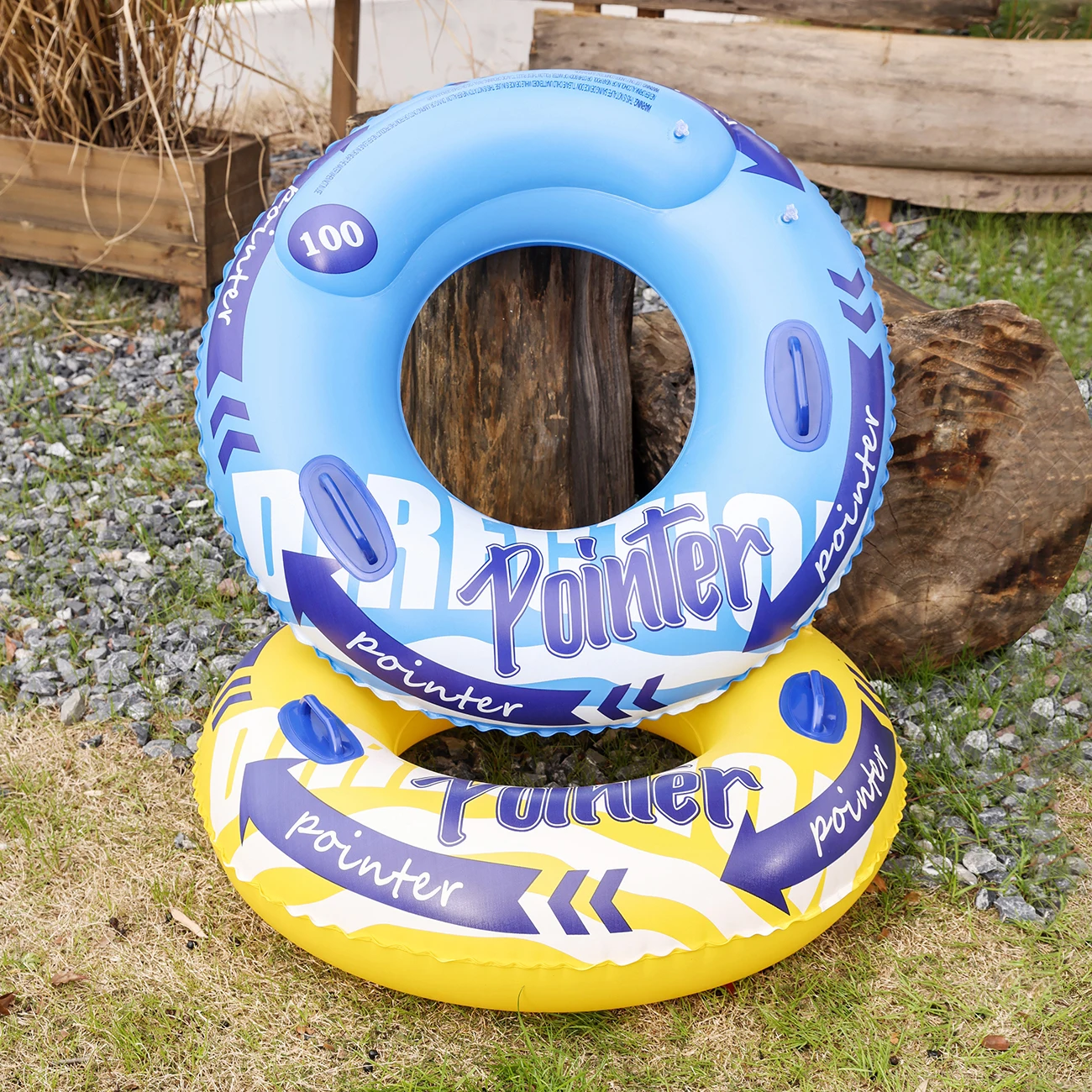 1PC Sports Style Thickened Pool Floats Summer Inflatable Swim Ring, Beach and Pool Swim Aid, Beach Toys for Pool Party