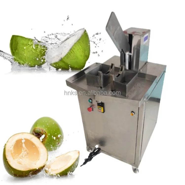 Coconut Half Cut Juice Machine Lid Open Cut Machine Splitting Skin Husk Opener Top Cutting Machine Coconut Half Cutter