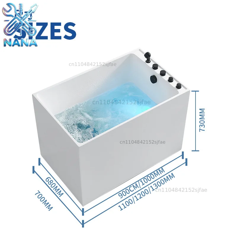 

Bathtub deep soaking Japanese-style acrylic household small unit medicine hotel seamless jacuzzi