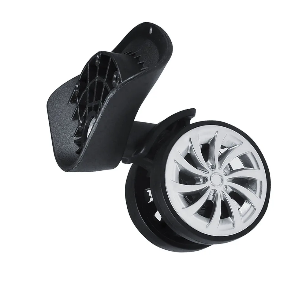 1Pair Durable PP+PET Swivel Wheel Replacement 360 Rotating Black Suitcase Wheels Travel Suitcase Wheels Outdoor Use
