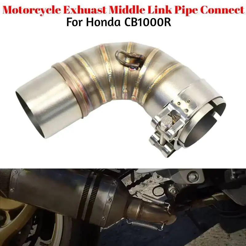 Für Honda CB1000R 2009-2018 2017 2016 Motorrad-Auspuff Mittelrohr Verbindungsstück 51mm Motorrad-Auspuff-Schalldämpfer