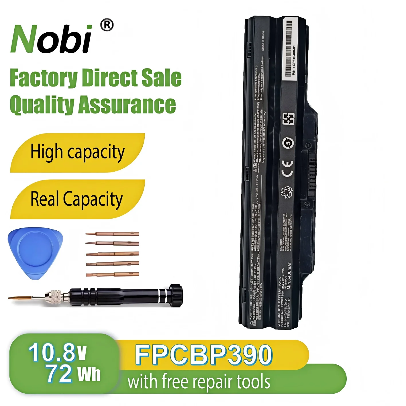 

Nobi FPCBP390 FMVNBP224B FMVNBP223 FMVNBP224R FMVNBP224W FPCBP391 FPCBP393 battery for Fujitsu LIFEBOOK AH77 JAH77 KAH78 JAS54